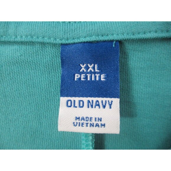 Old Navy Womens Aqua Sleeveless Tank Top XXL Petite 100% Cotton Made In Vietnam - Picture 2 of 9